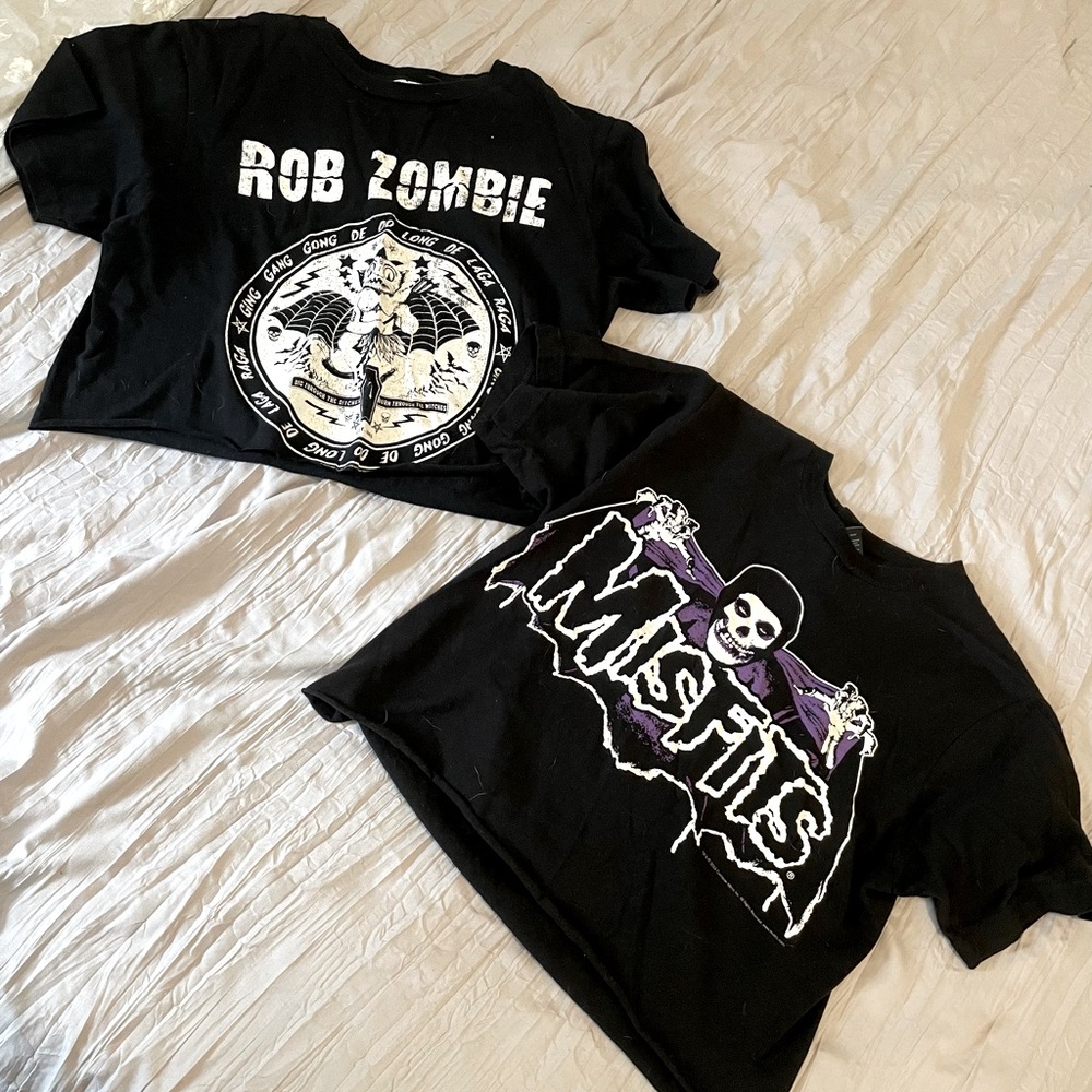Crop/cutoff tee duo